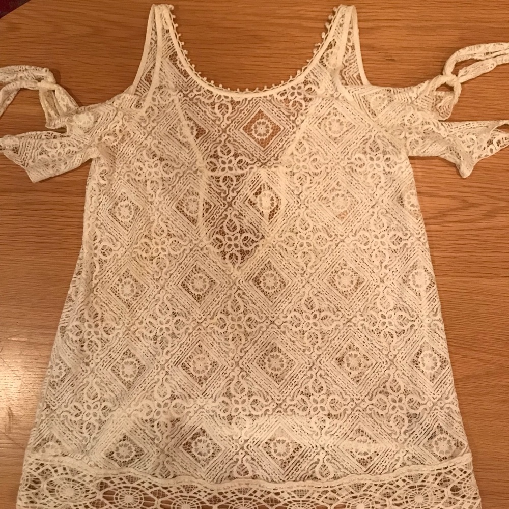 Free People Swimsuit Cover-Up in white lace